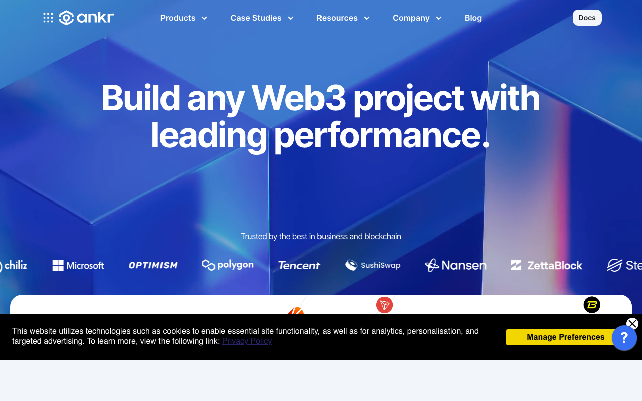 Ankr homepage