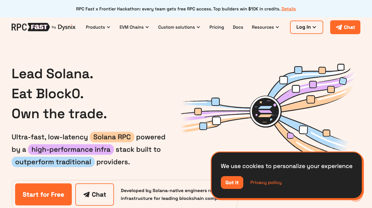 RPC Fast homepage