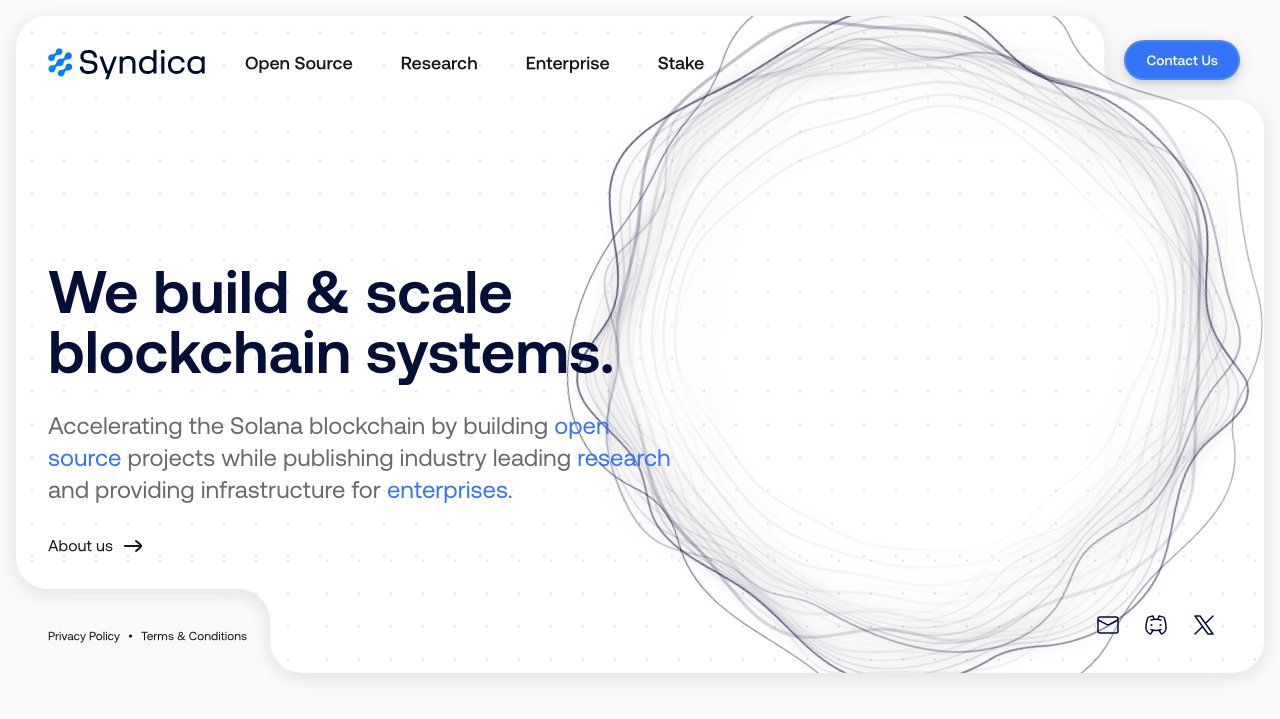 Syndica homepage