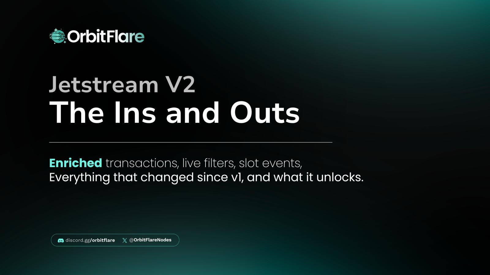 Jetstream V2 - The Ins and Outs